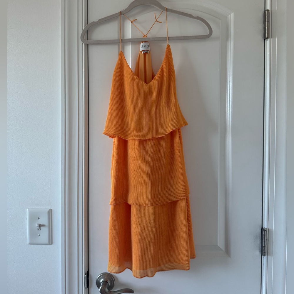 SAYLOR Vibrant Orange Backless Dress